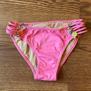 Cute Bright Pink Bikini Swim Bottom Size Small